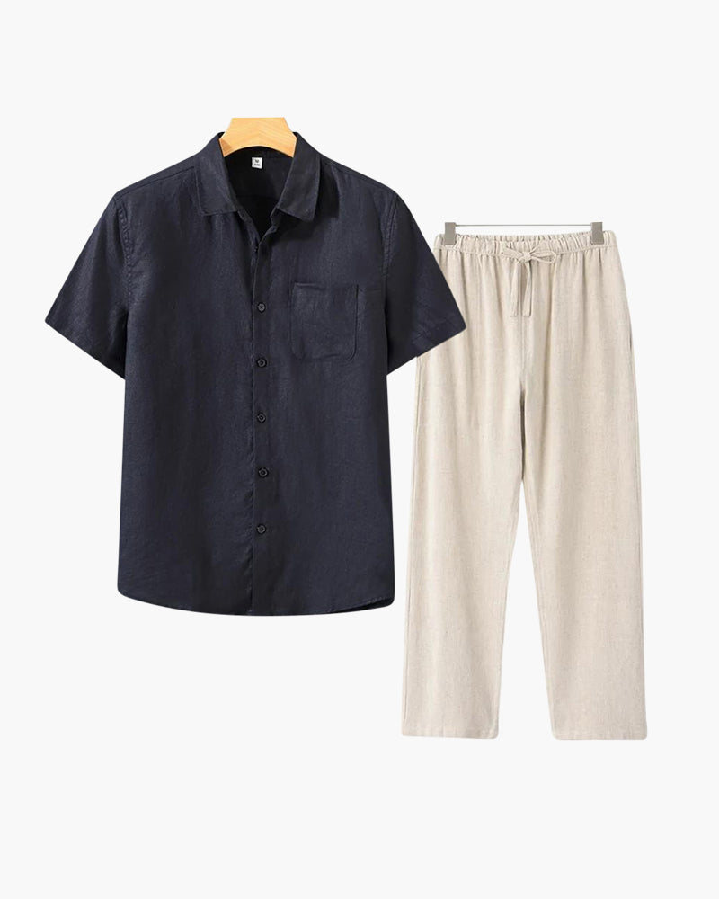Conjunto de linho Luxion (manga curta)