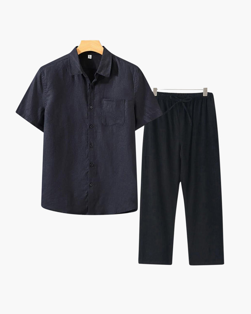 Conjunto de linho Luxion (manga curta)