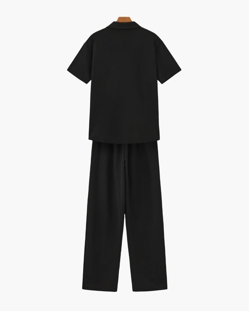 Conjunto Polo e Calça de Algodão