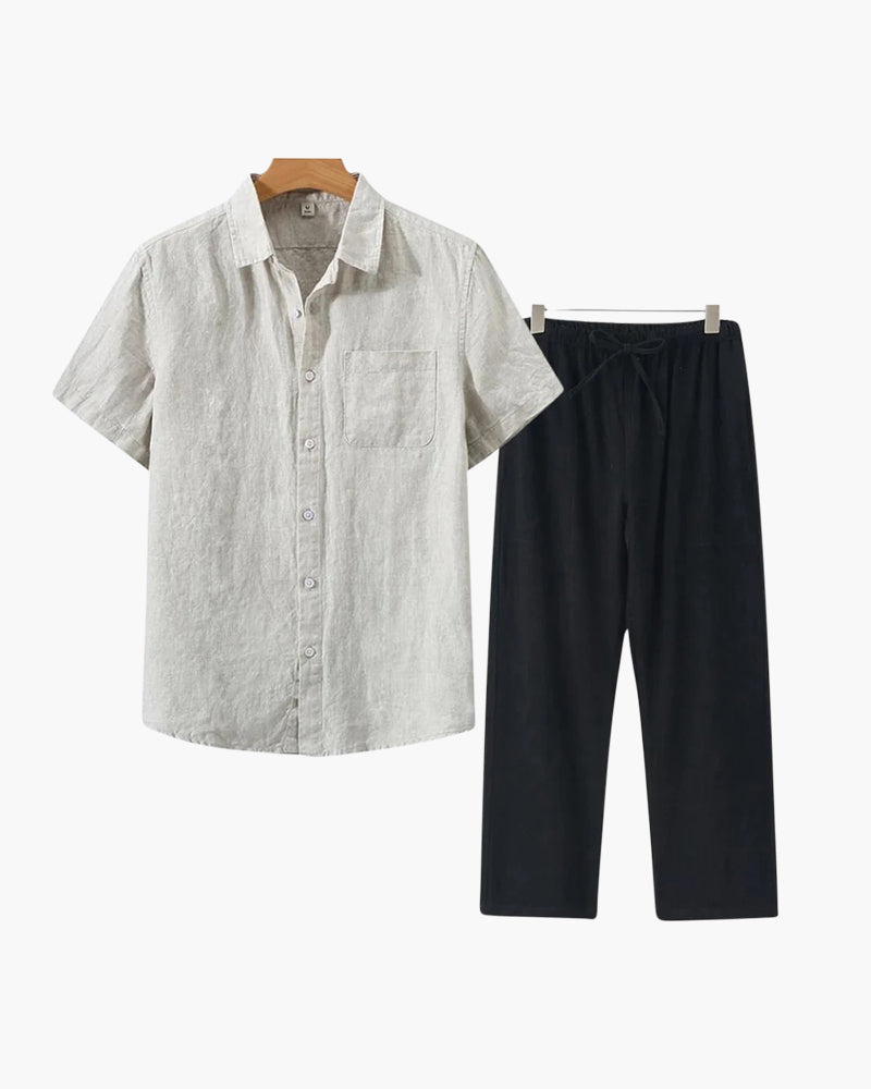 Conjunto de linho Luxion (manga curta)