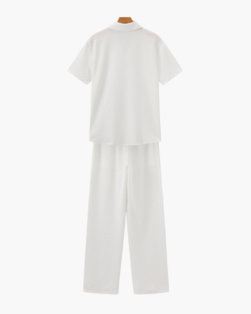 Conjunto Polo e Calça de Algodão