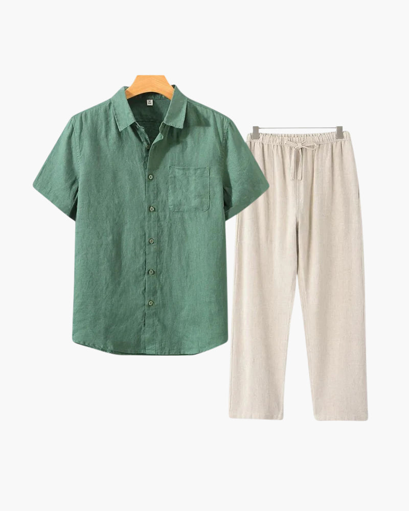 Conjunto de linho Luxion (manga curta)