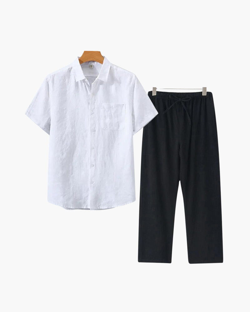 Conjunto de linho Luxion (manga curta)