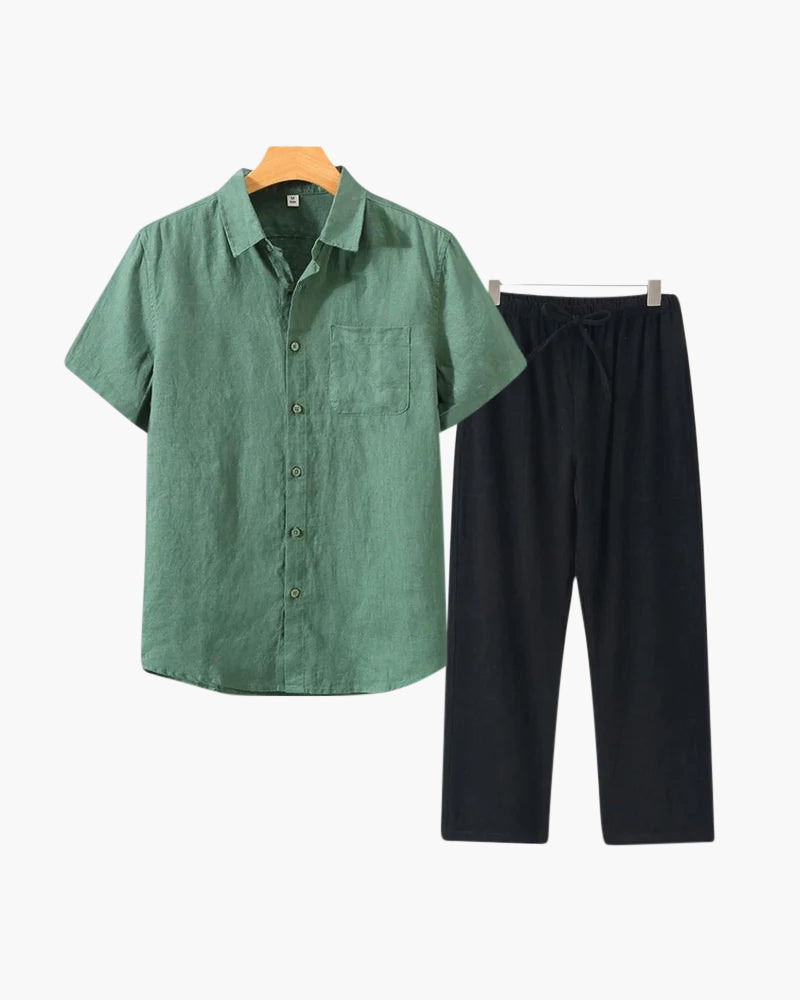 Conjunto de linho Luxion (manga curta)