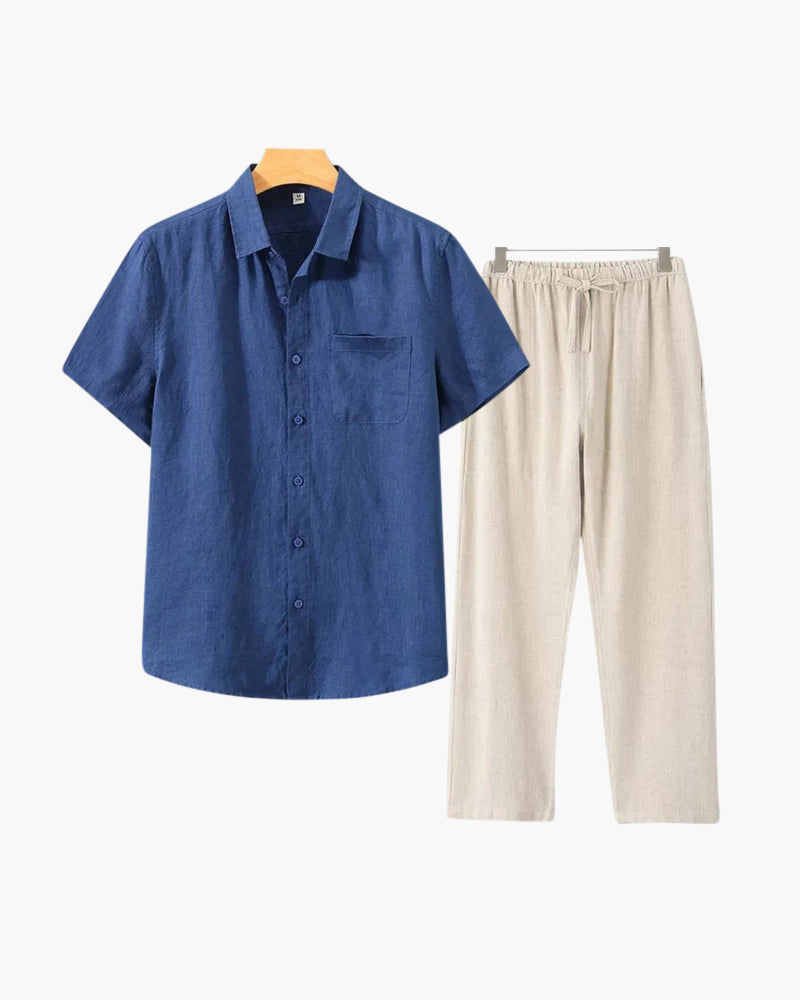 Conjunto de linho Luxion (manga curta)