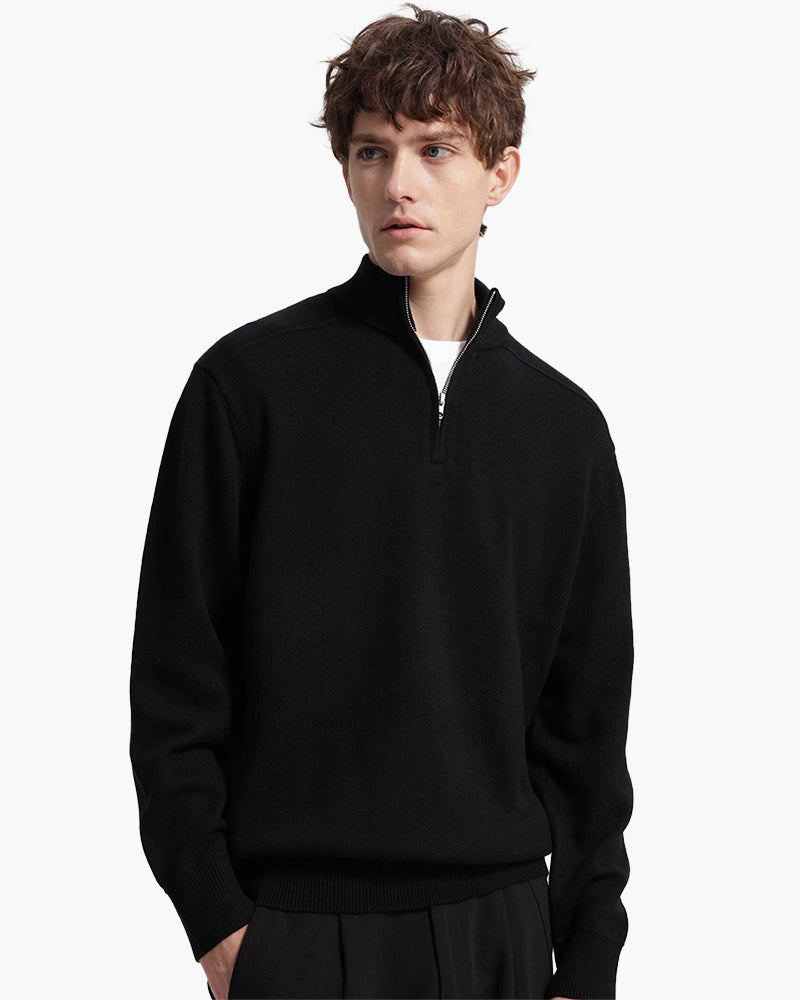 Suéter Merino 100% Lã com Zíper