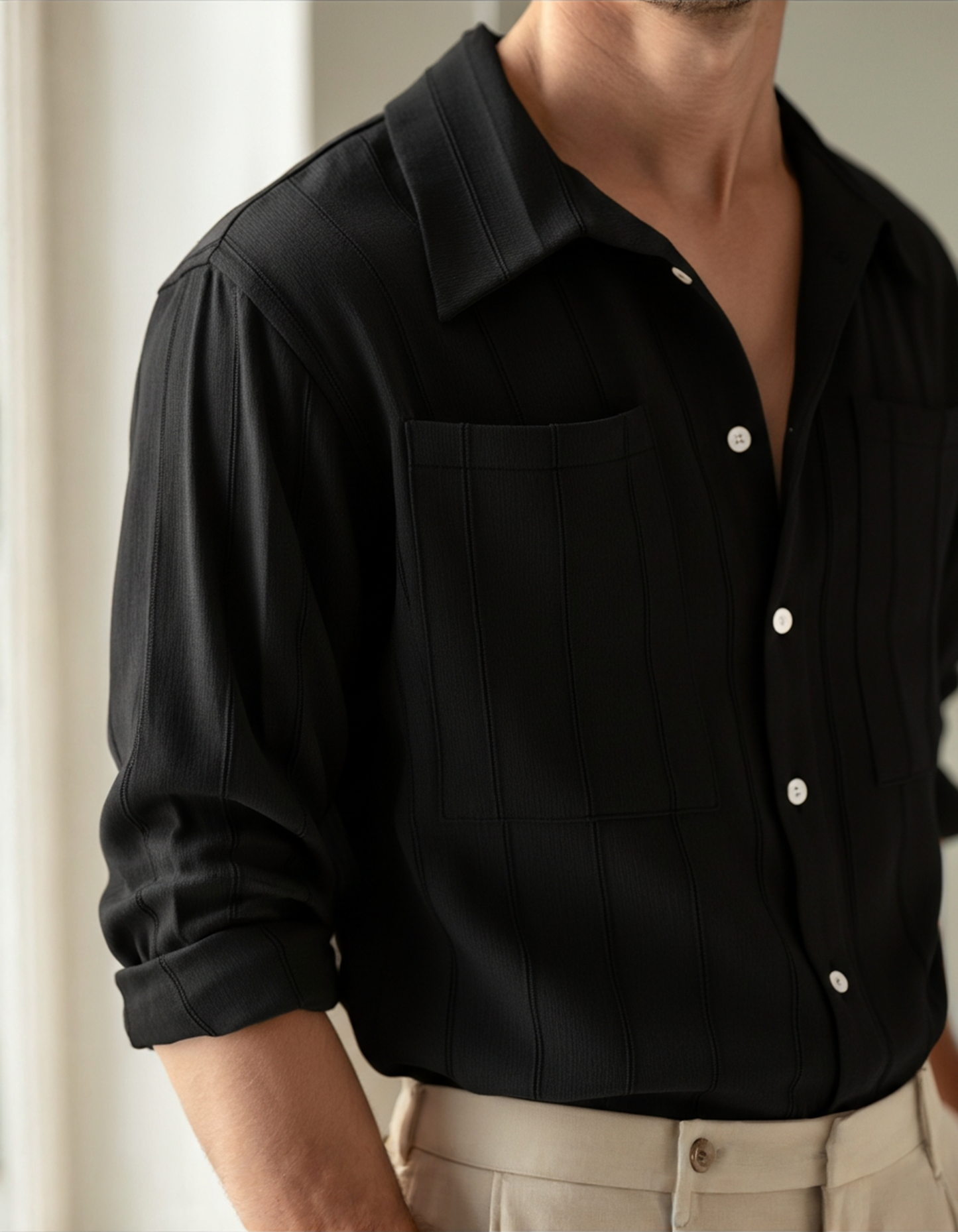 Camisa canelada ST Tropez