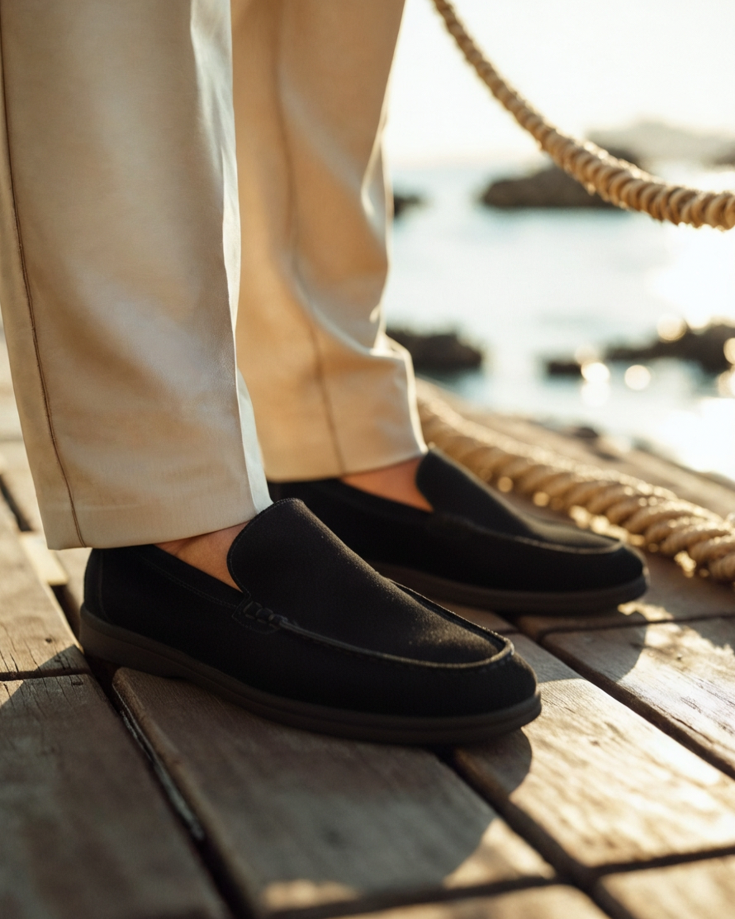 Mocassins de Camurça Premium - Sola Preta