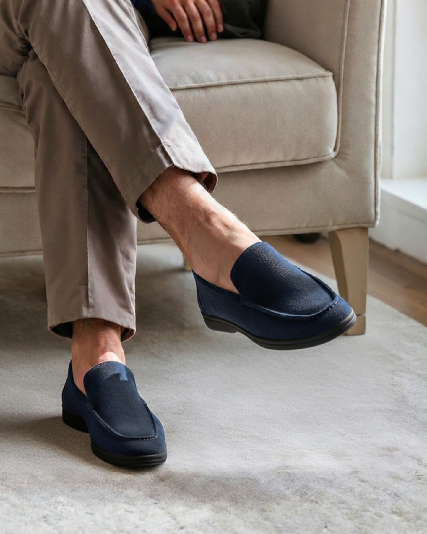 Mocassins de Camurça Premium - Sola Preta