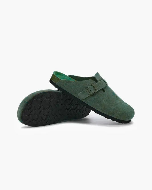 Tamanco Verona Camurça Musgo