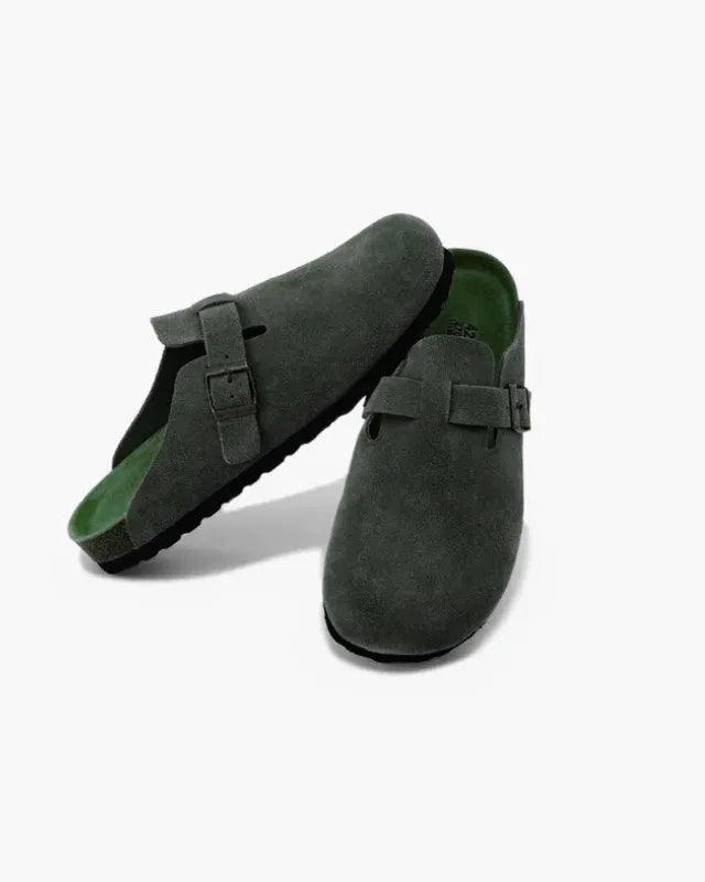 Tamanco Verona Camurça Musgo