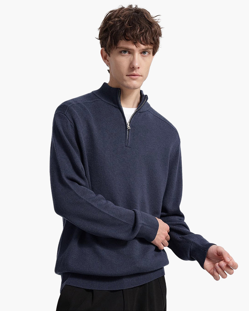 Suéter Merino 100% Lã com Zíper