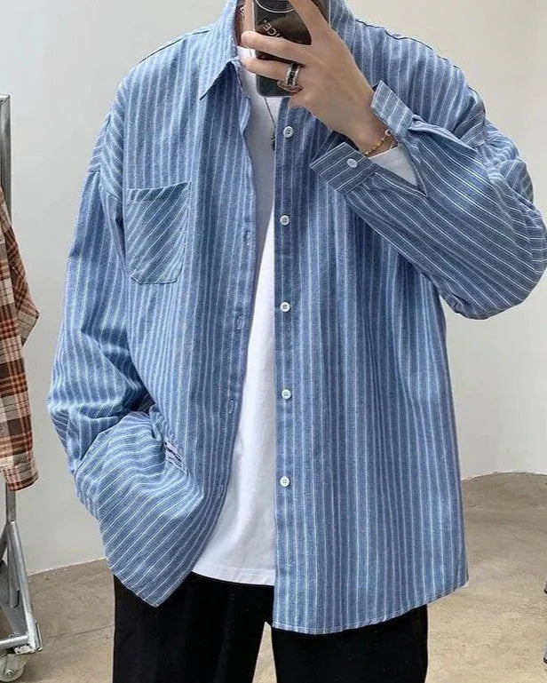Camisa Listrada Oversized