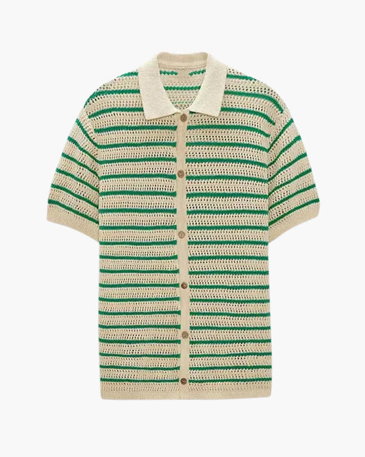 Marbella - Camisa de Botões de Malha