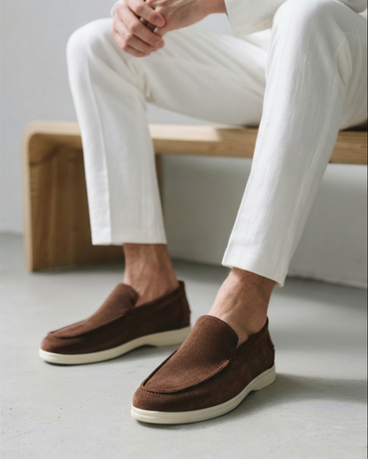 Mocassins de Camurça Premium Luxion - (Adquira seu Bracelete Old Money)