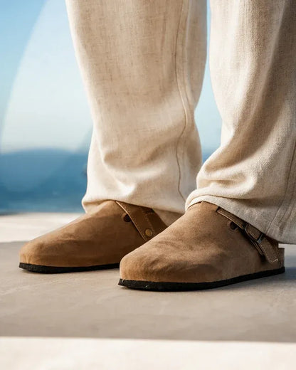 Tamanco Verona de Camurça Bege